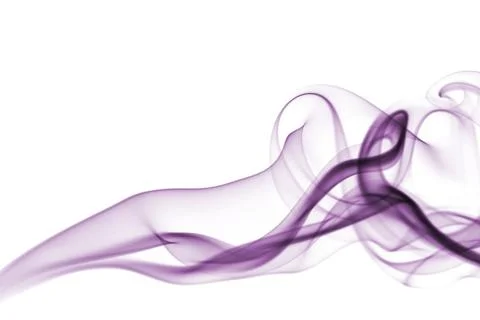 Violet smoke isolated Stock Photos