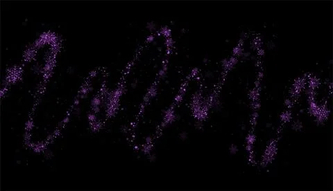Violet snowflakes and small particles abstract winter background Stockillustratie