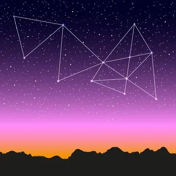 Violet space landscape. Stock Illustration