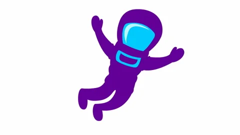 Violet spaceman white Stock Footage 231756850
