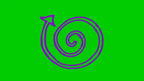 Violet spiral arrow green Stock Footage 231995669