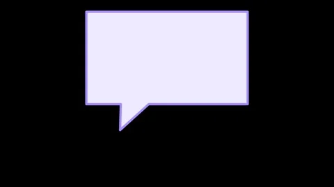 Violet square caption box callout, a sharp cornered caption box with a pointer Stock Footage 346725946