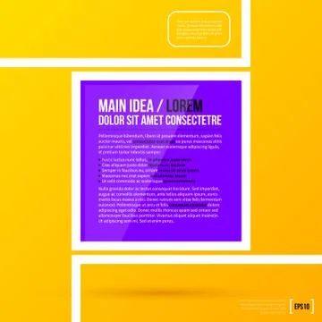 Violet square text background with geometric elements. EPS10 스톡 일러스트