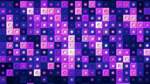Violet square tiles in seamless loop animated mosaic surface. Motion. Purple Stock Footage 165874930