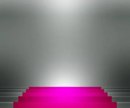Violet stairs spotlight backdrop Stock Illustration