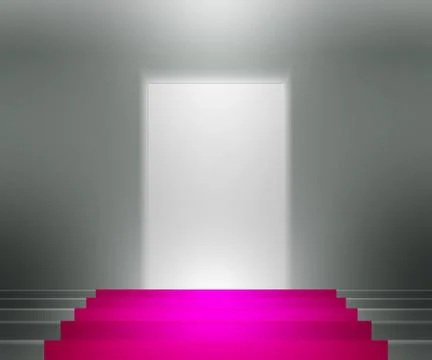 Violet stairs spotlight background Stock Illustration