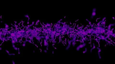 Violet Strings of Energy 스톡 일러스트