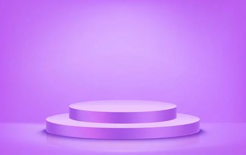 Violet studio with soft light. 3d vector showcase Stock-Illustration