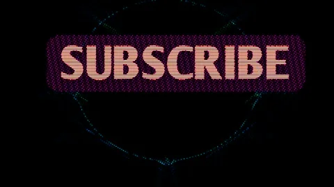 Violet Subscribe Button Going Up on the Blue Abstract Background Video stock 300705571