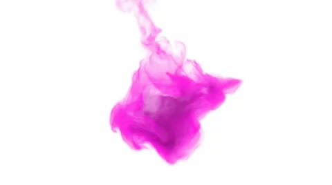 Violet substance is dissolving against white 3D animation with alpha mask Video stock 67603164