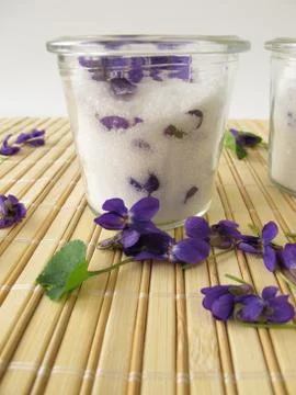 Violet sugar Stock Photos