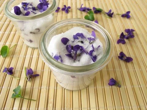 Violet sugar Stock Photos