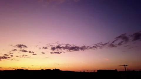 Violet sunset timelapse Stock Footage