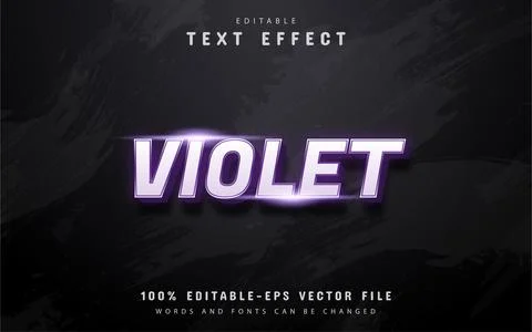 Violet text effect design Stock Illustration