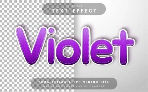 Violet text effect editable Illustrazione stock
