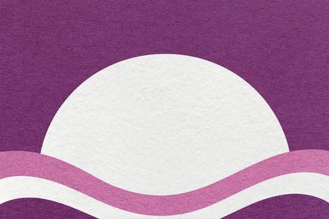 Violet textured paper background with white circle for copy space and purpl.. Stock Illustration