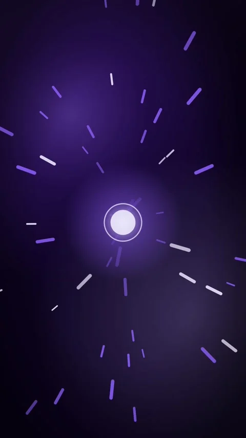 Violet Token Stream Converging Into Glowing Core Vertical Seamless Loop Stock Footage 344007303