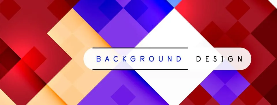 Violet triangle and rectangle shapes on an azure background design Stock Illustration