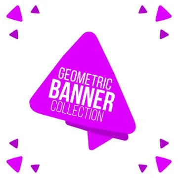 Violet triangle web banner. Design vector illustration Stock Illustration