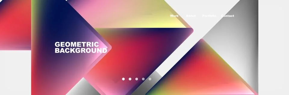 Violet triangles in symmetrical pattern on white background Stock Illustration