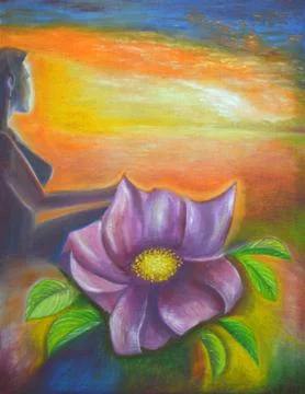 Violet Violin Illustrazione stock