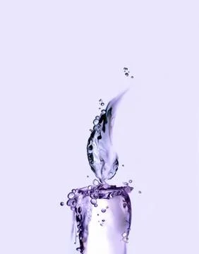 Violet Water Candle Stock Illustration