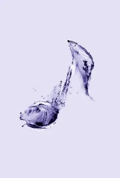Violet Water Musical Note Stock Illustration