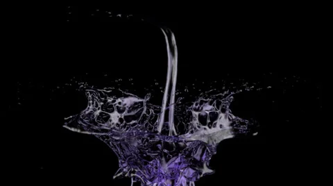 Violet water splash in slow motion (FULL HD) Vídeos de archivo 37728685