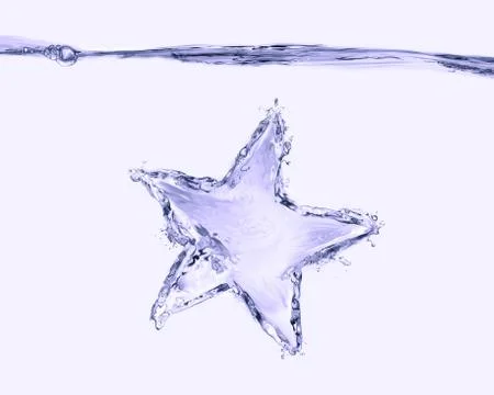 Violet Water Star Illustrazione stock