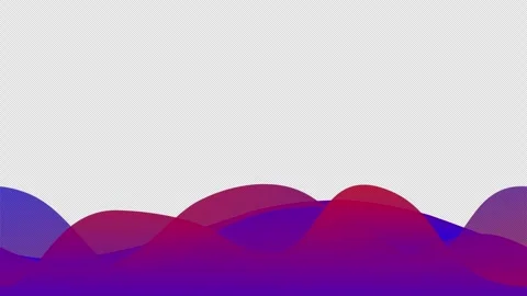 Violet wavy animated border with alpha channel and transparent Stock Footage 243646145