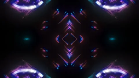 Violet White Crystalline Symmetrical Structure Stock Footage 326683476