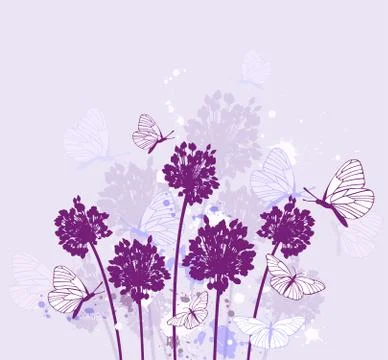Violet wildflowers Stock-Illustration
