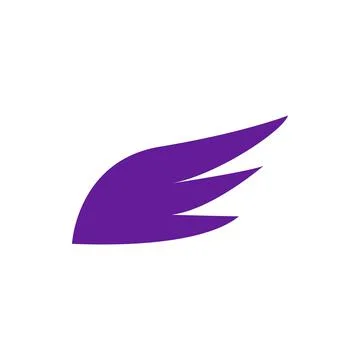 Violet wing icon, simple style Stock Illustration