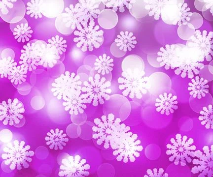 Violet winter bokeh background Ilustração Stock