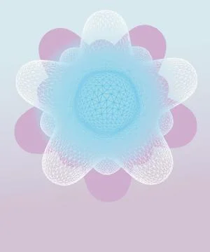 Violet winter rounded star shape vector template Stock Illustration