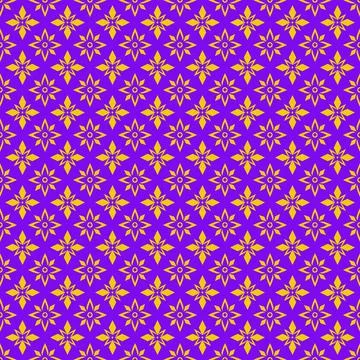 Violet yellowflower pattern Stock Illustration