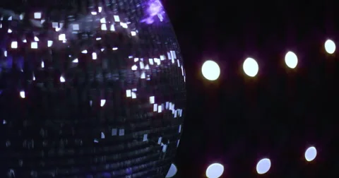 Violette UV Mirrorball Disco Ball Vieolett Silver Left  Video stock 48949480