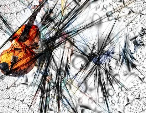 Violin abstract Stock Illustration