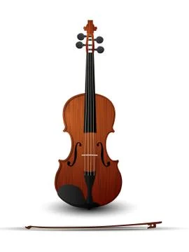 Violin and bow Illustrazione stock
