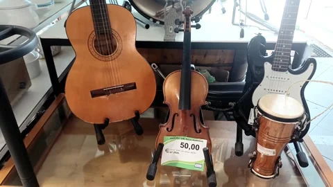 Violin and classical guitars, Marina di Carrara, September 7, 2026, Italy Stock Footage 344884413