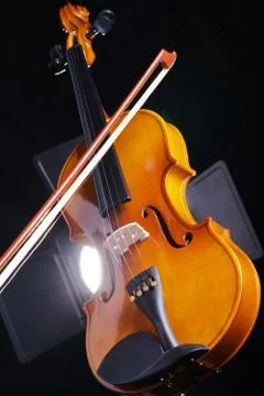 Violin on a black background Stock-Fotos