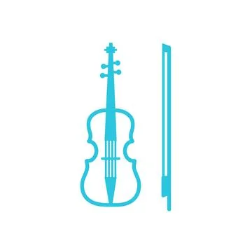 Violin. From blue icon set Stock Illustration
