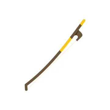 Violin bow creating music with elegance and precision Stock Illustration