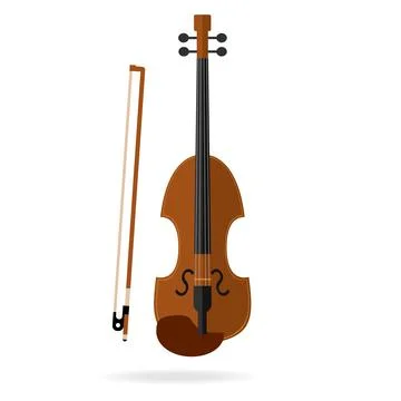 Violin with bow 스톡 일러스트