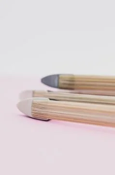 Violin bows tip view - string instruments Stock Photos