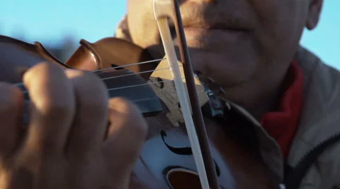 Violin in the city Stock Footage 49010257