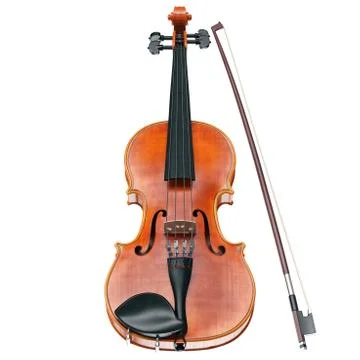 Violin classical, front view Stock Illustration