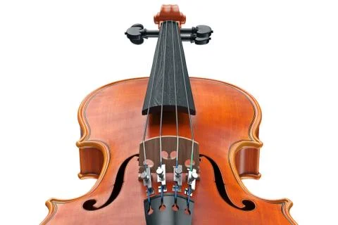 Violin classical instrument, close view Stock Illustration
