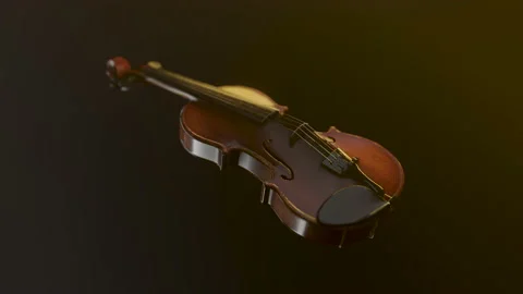 Violin. Classical Instrument. Presentation in beautiful light. Stock Footage 239017138