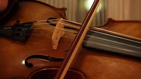 Violin close up playing to end of song Stock Footage 112754144